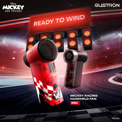 Gustron Portable Handheld Fan Mickey Racing - Red