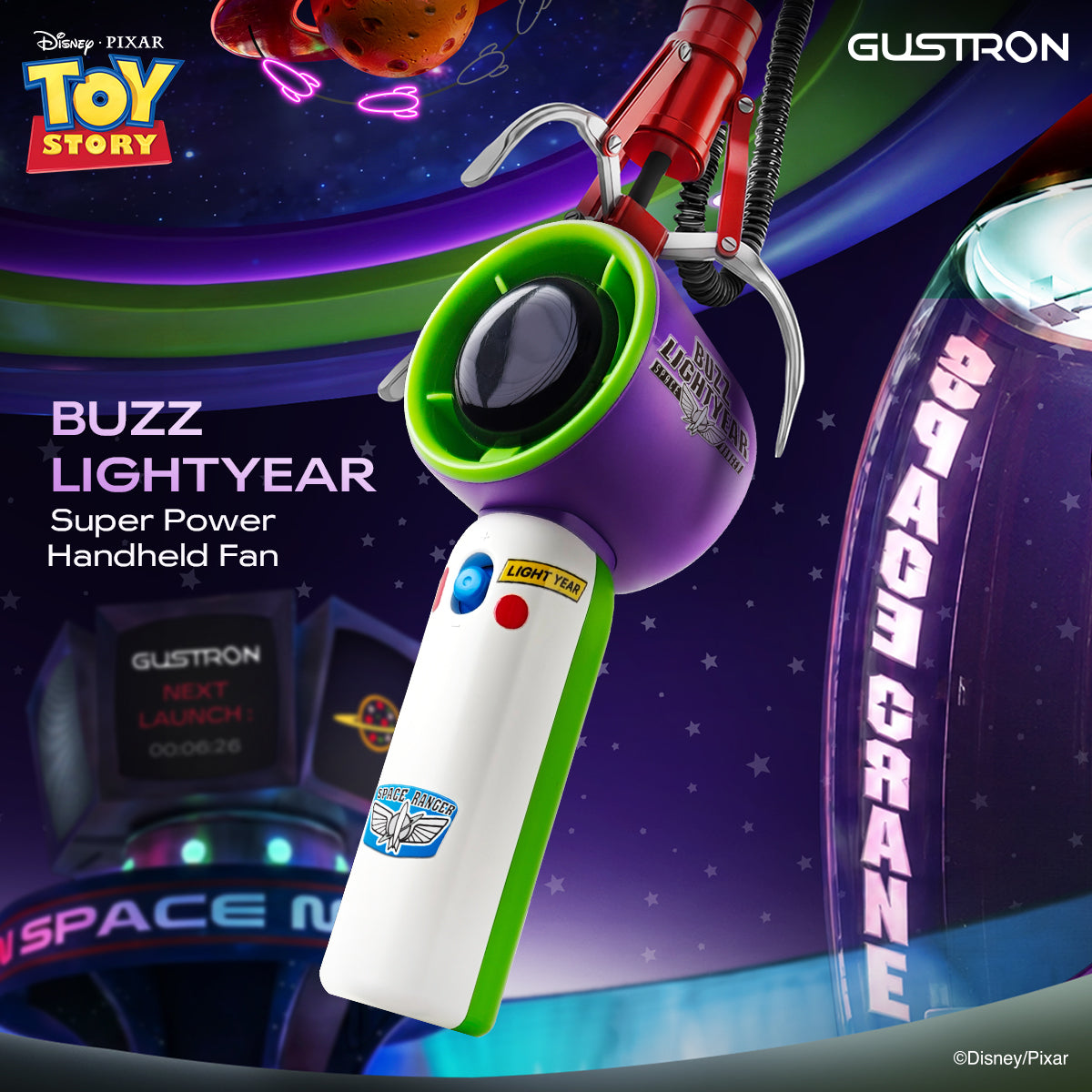 Gustron Super Power Handheld Fan Buzz Lightyear