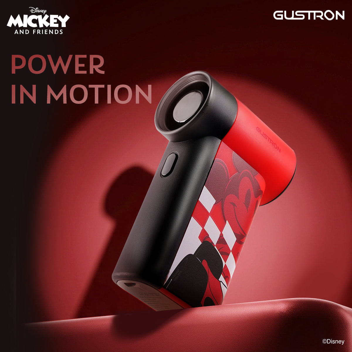 Gustron Portable Handheld Fan Mickey Racing - Red
