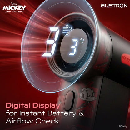 Gustron Portable Handheld Fan Mickey Racing - Black