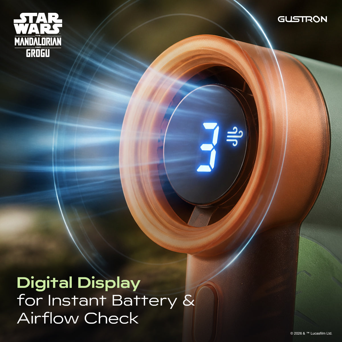 Gustron Portable Handheld Fan Grogu