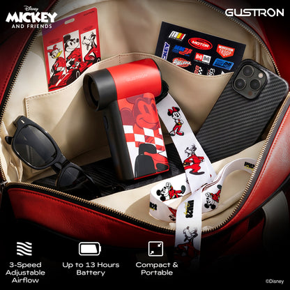 Gustron Portable Handheld Fan Mickey Racing - Red