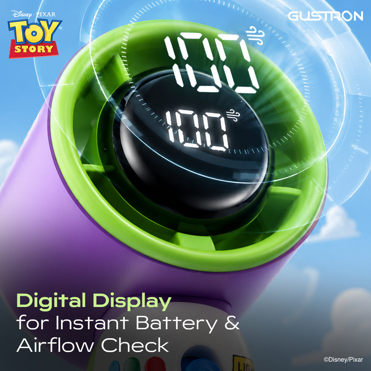 Gustron Super Power Handheld Fan Buzz Lightyear