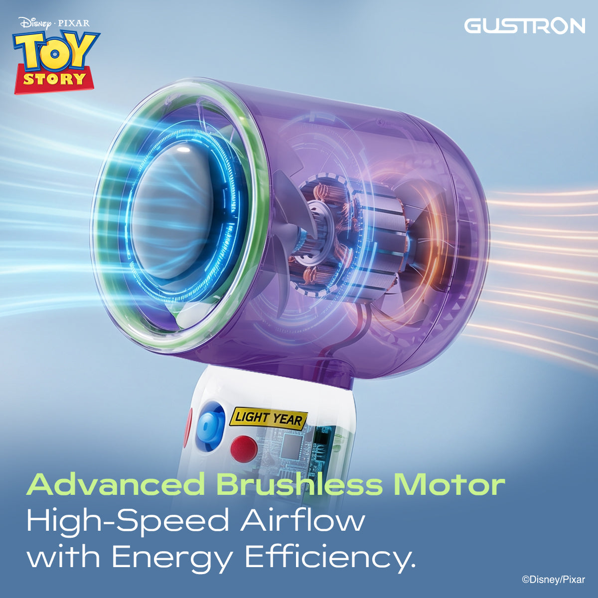 Gustron Super Power Handheld Fan Buzz Lightyear