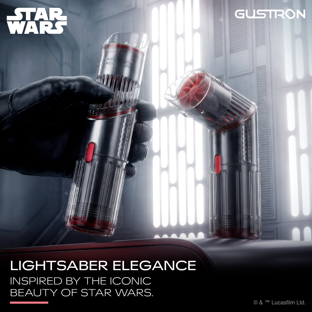 Gustron Portable Saber Fan Darth Vader - Red