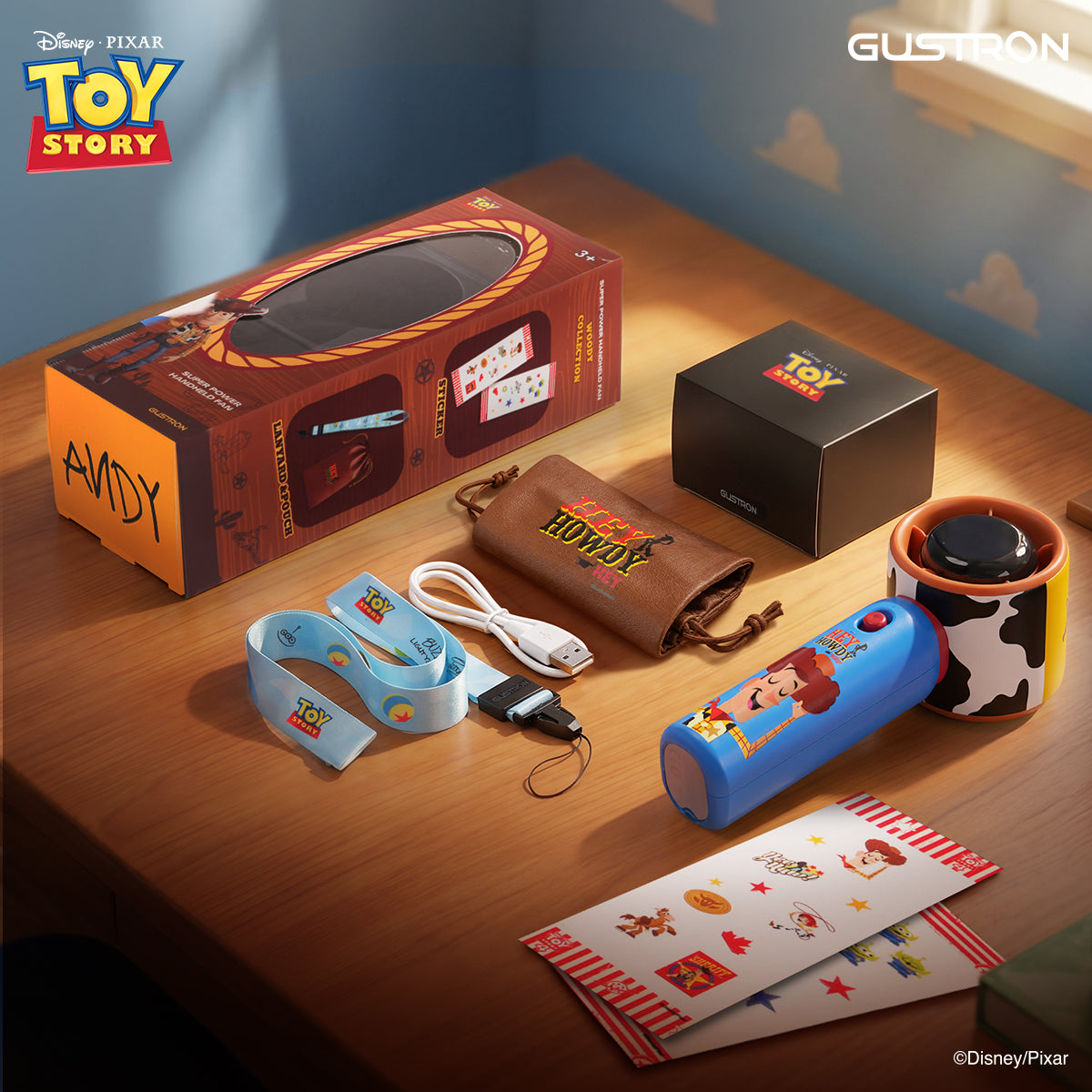 Gustron Super Power Handheld Fan Woody