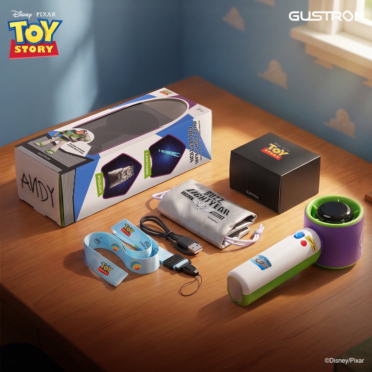 Gustron Super Power Handheld Fan Buzz Lightyear